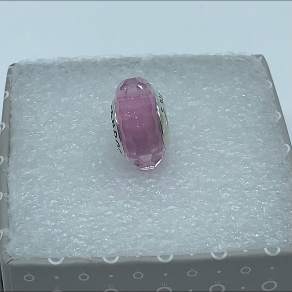 Pandora, " Pink Shimmer " S925ALE Murano Charm M5 - Picture 5 of 5